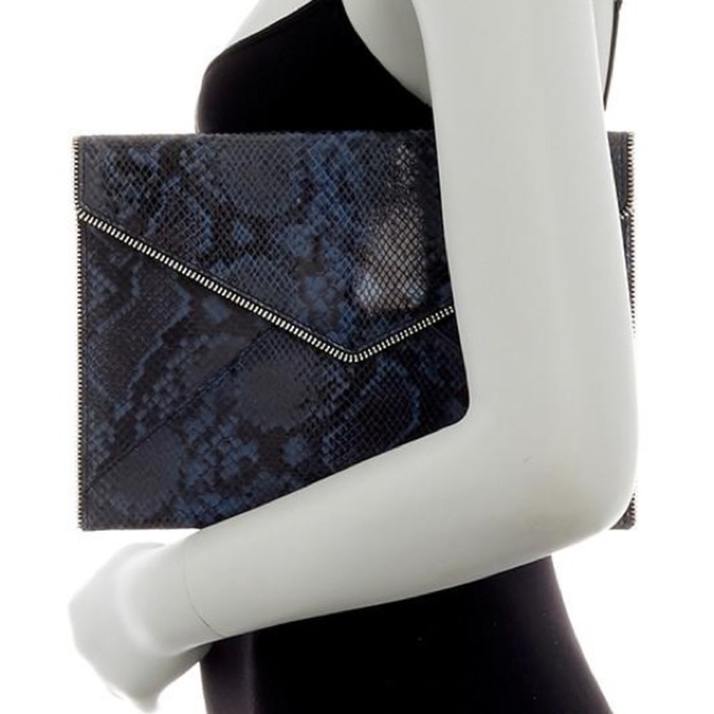 Rebecca Minkoff Sunday Leo Snake Leather Clutch